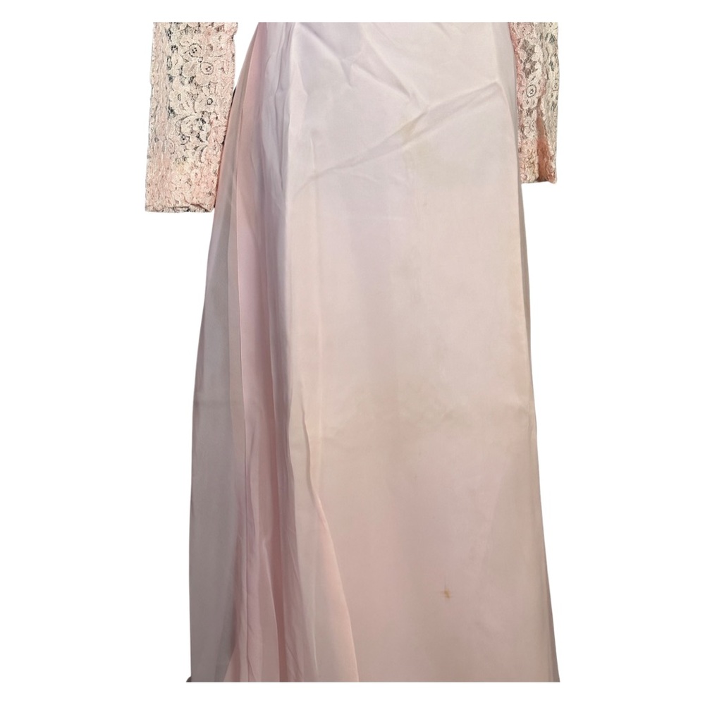 Vintage 1950s Lace Pink Dress Sheer Slip Union ILGWU - Picture 4 of 5